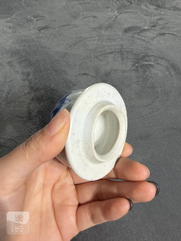 清康熙青花开光花鸟纹模印盖瓶 - 图13